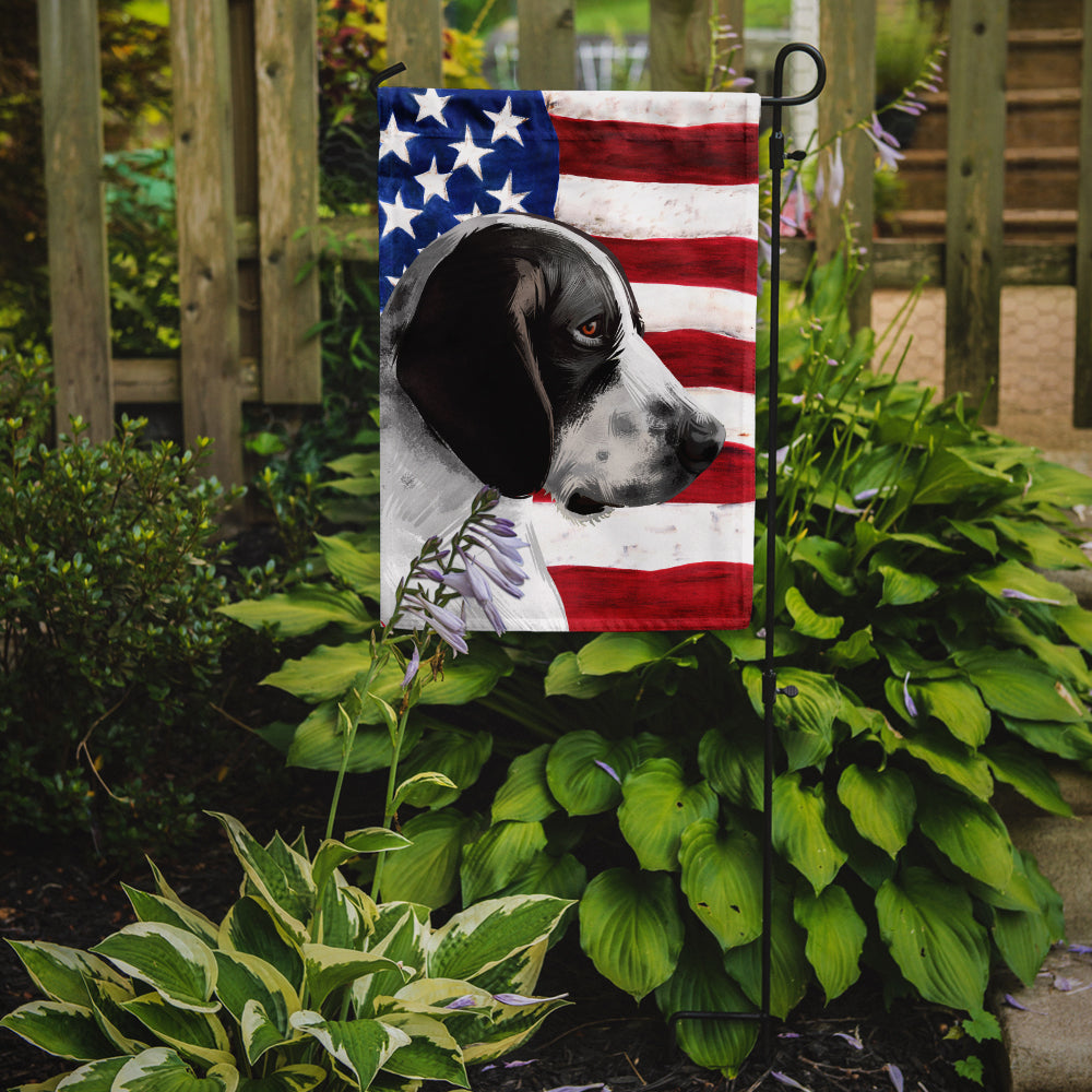 Braque d'Auvergne Dog American Flag Flag Garden Size CK6457GF  the-store.com.