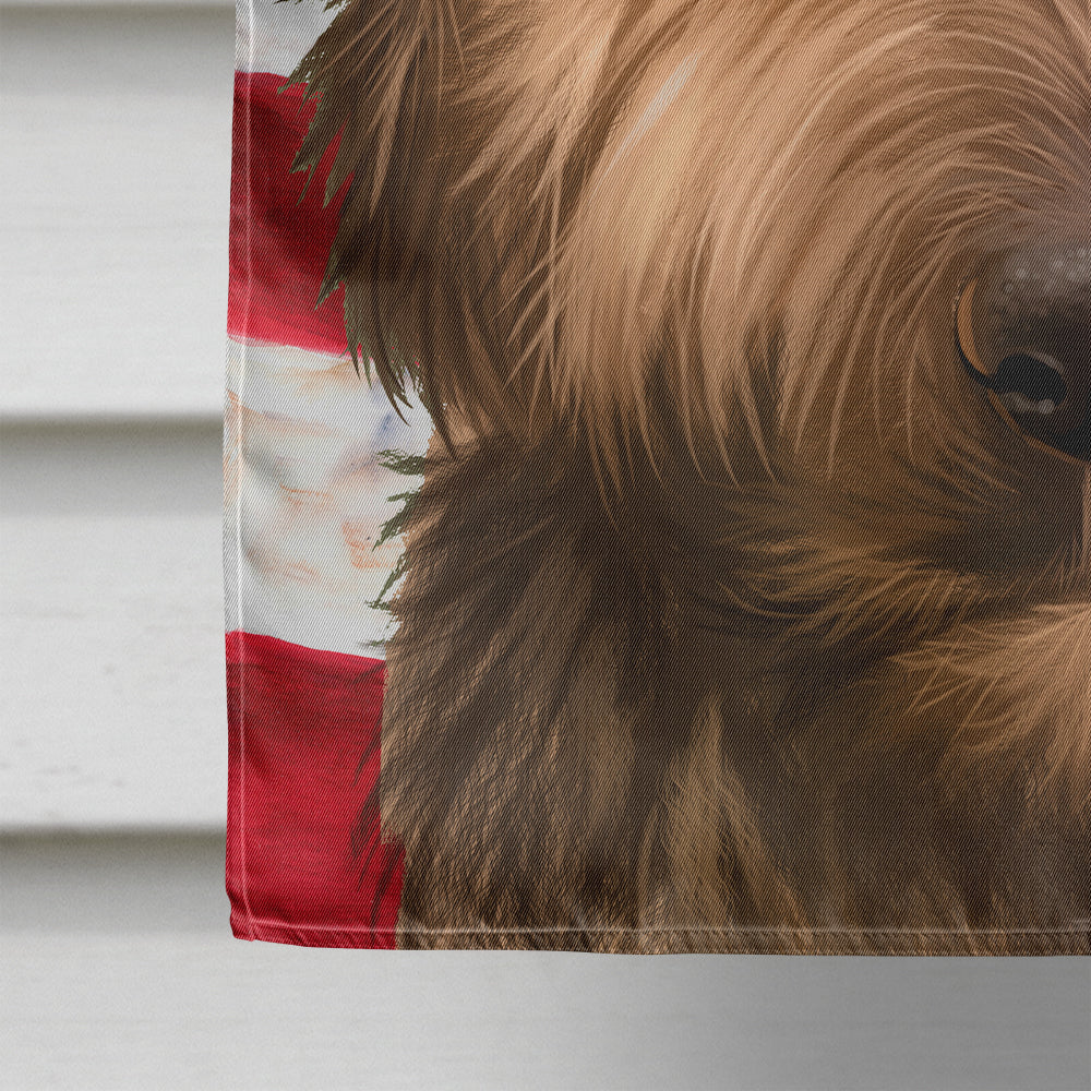 Briard Dog American Flag Flag Canvas House Size CK6461CHF  the-store.com.