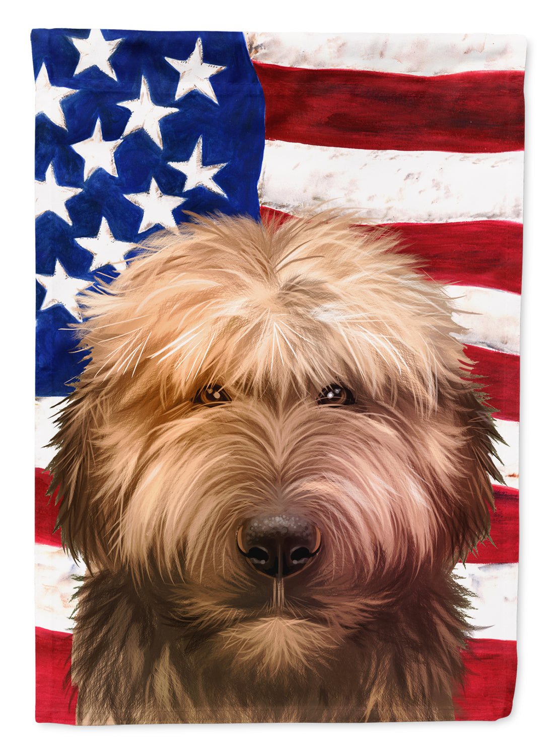 Briard Dog American Flag Flag Garden Size CK6461GF  the-store.com.