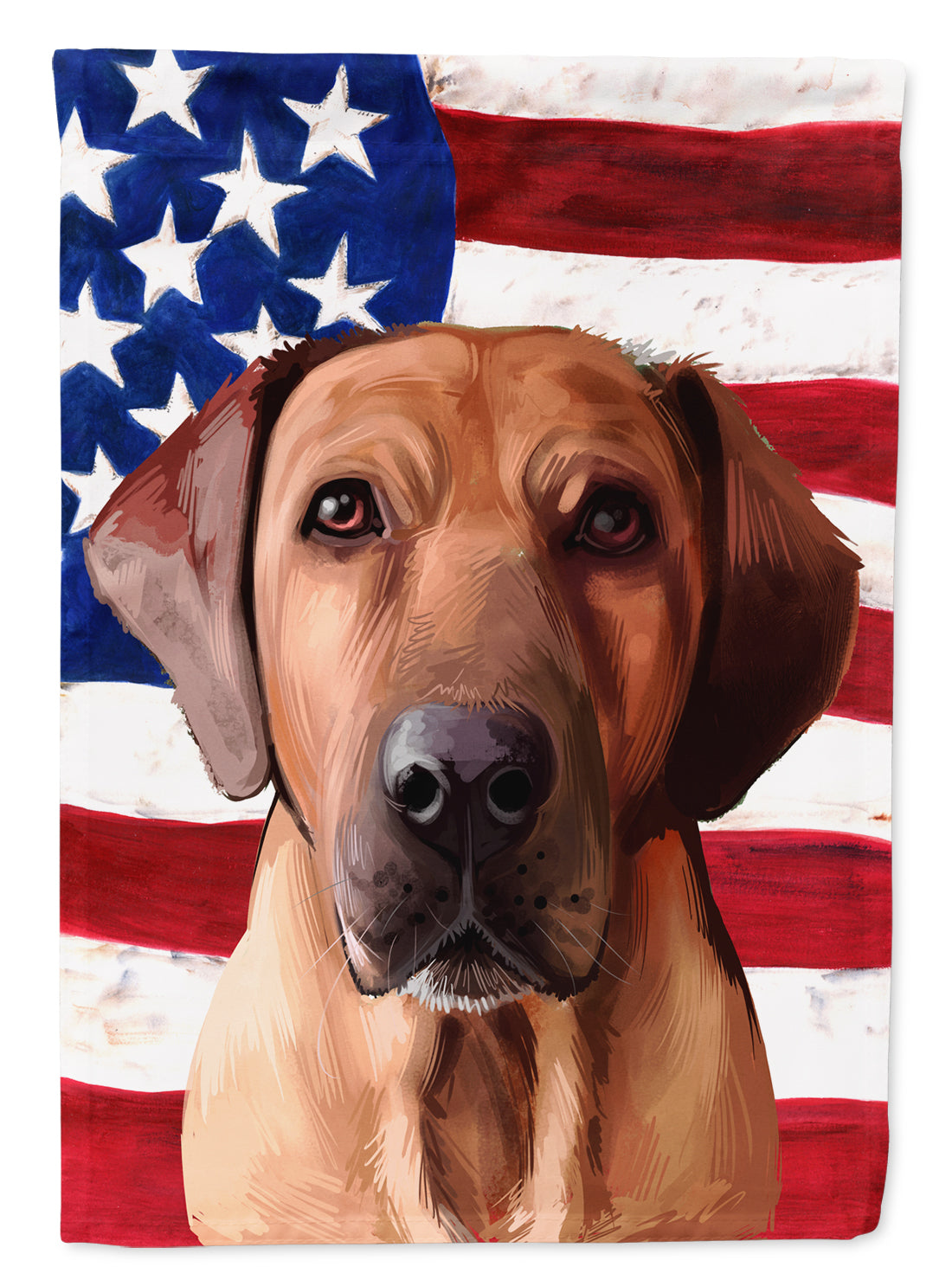 Broholmer Dog American Flag Flag Garden Size CK6463GF  the-store.com.