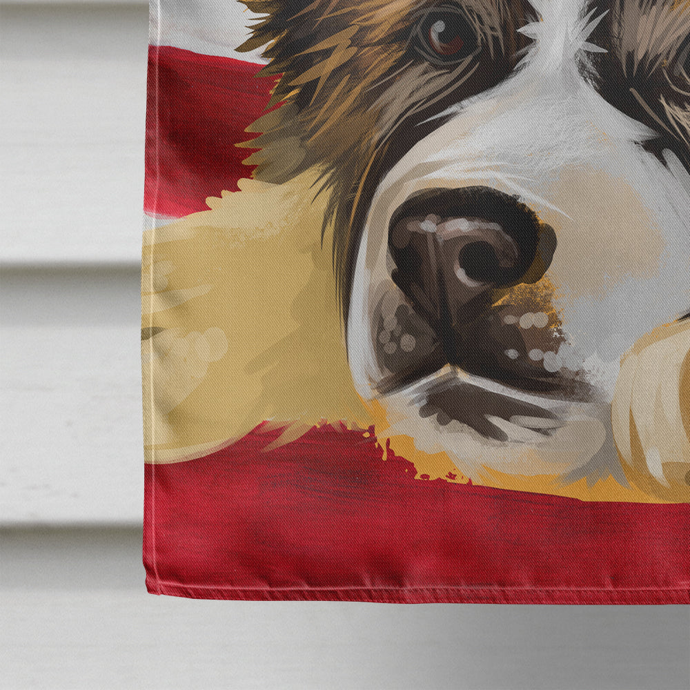 Bucovina Shepherd Dog American Flag Flag Canvas House Size CK6465CHF  the-store.com.