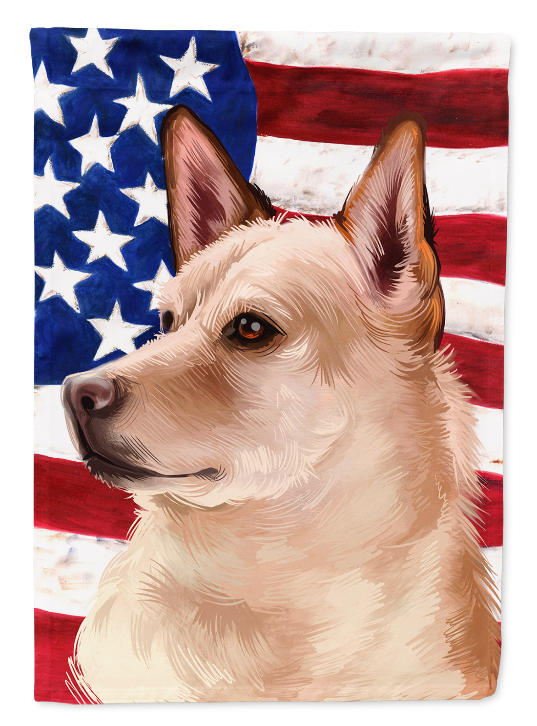 Canaan Dog American Flag Flag Garden Size CK6472GF  the-store.com.