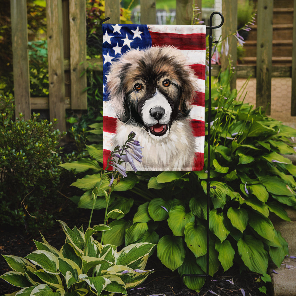 Carpathian Shepherd Dog American Flag Flag Garden Size CK6478GF  the-store.com.