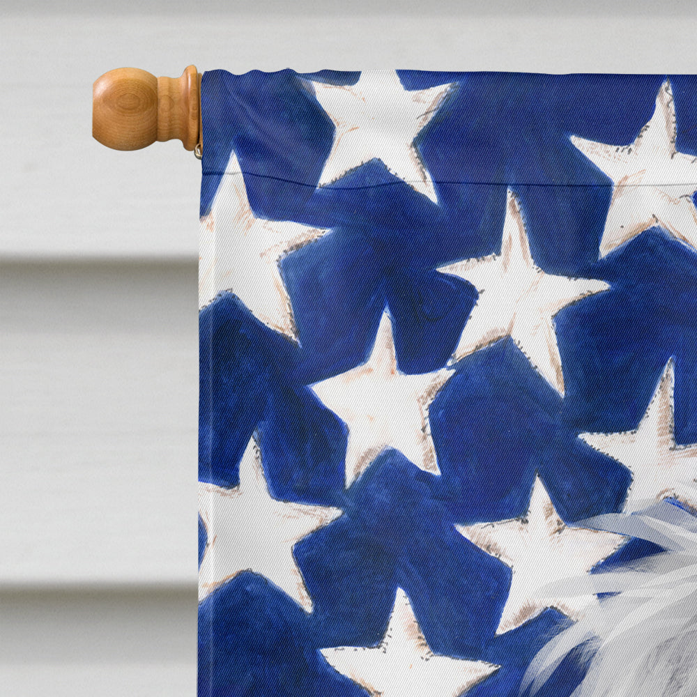 Caucasian Shepherd Dog American Flag Flag Canvas House Size CK6481CHF  the-store.com.