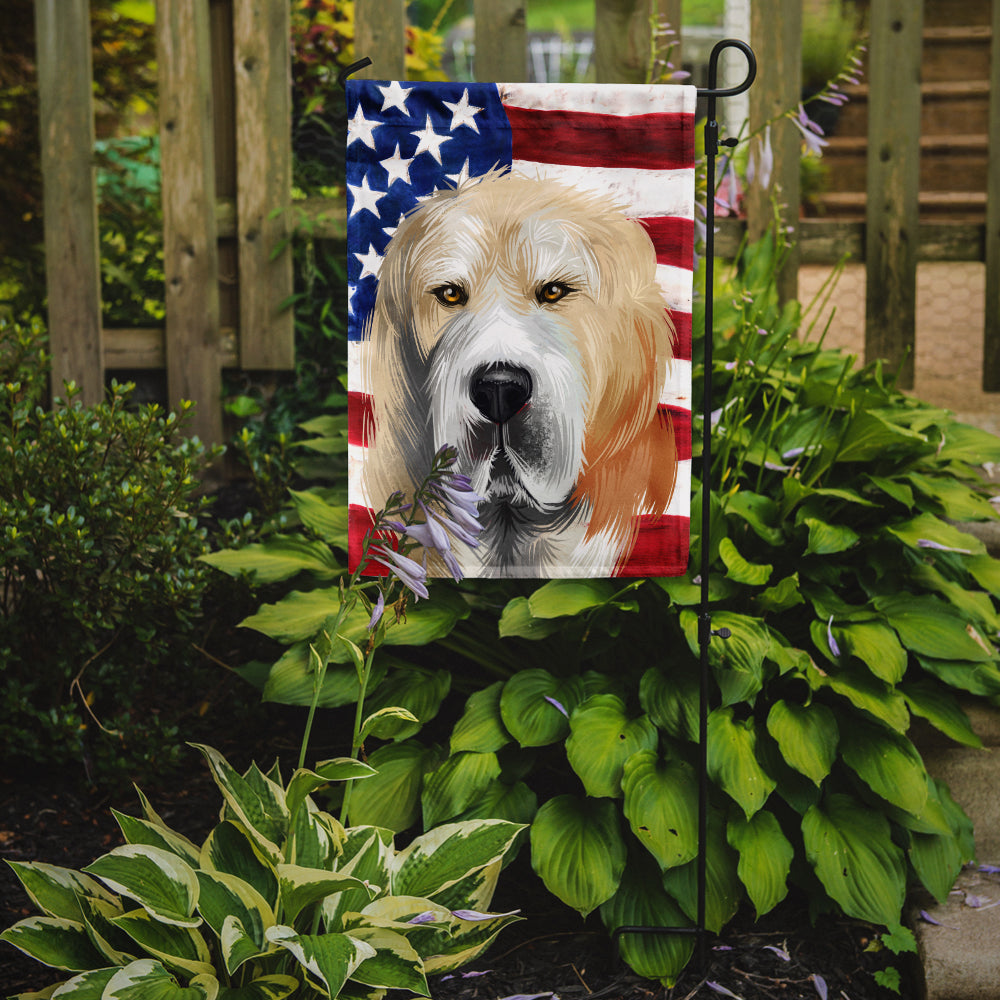 Central Asian Shepherd Dog American Flag Flag Garden Size CK6483GF  the-store.com.