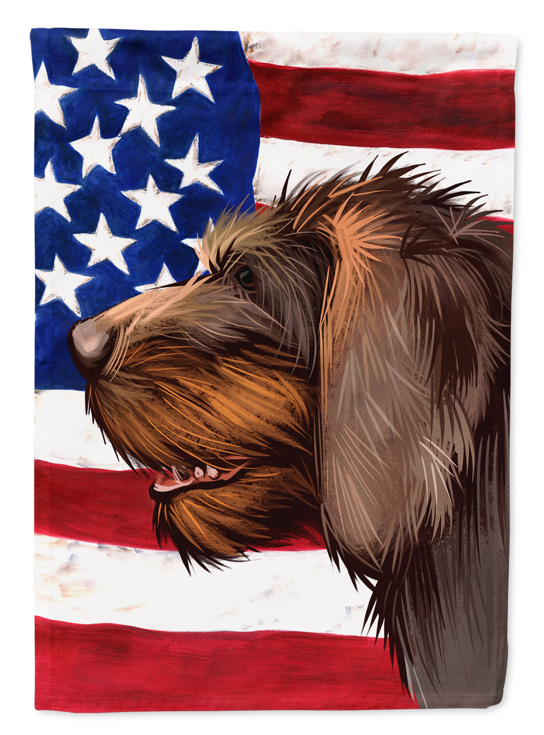 Cesky Fousek Dog American Flag Flag Canvas House Size CK6484CHF  the-store.com.