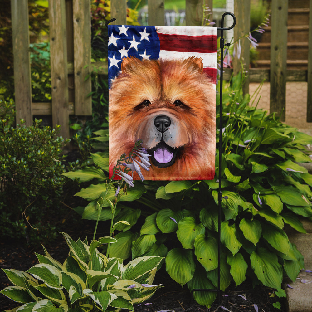 Chow Chow Dog American Flag Flag Garden Size CK6490GF  the-store.com.