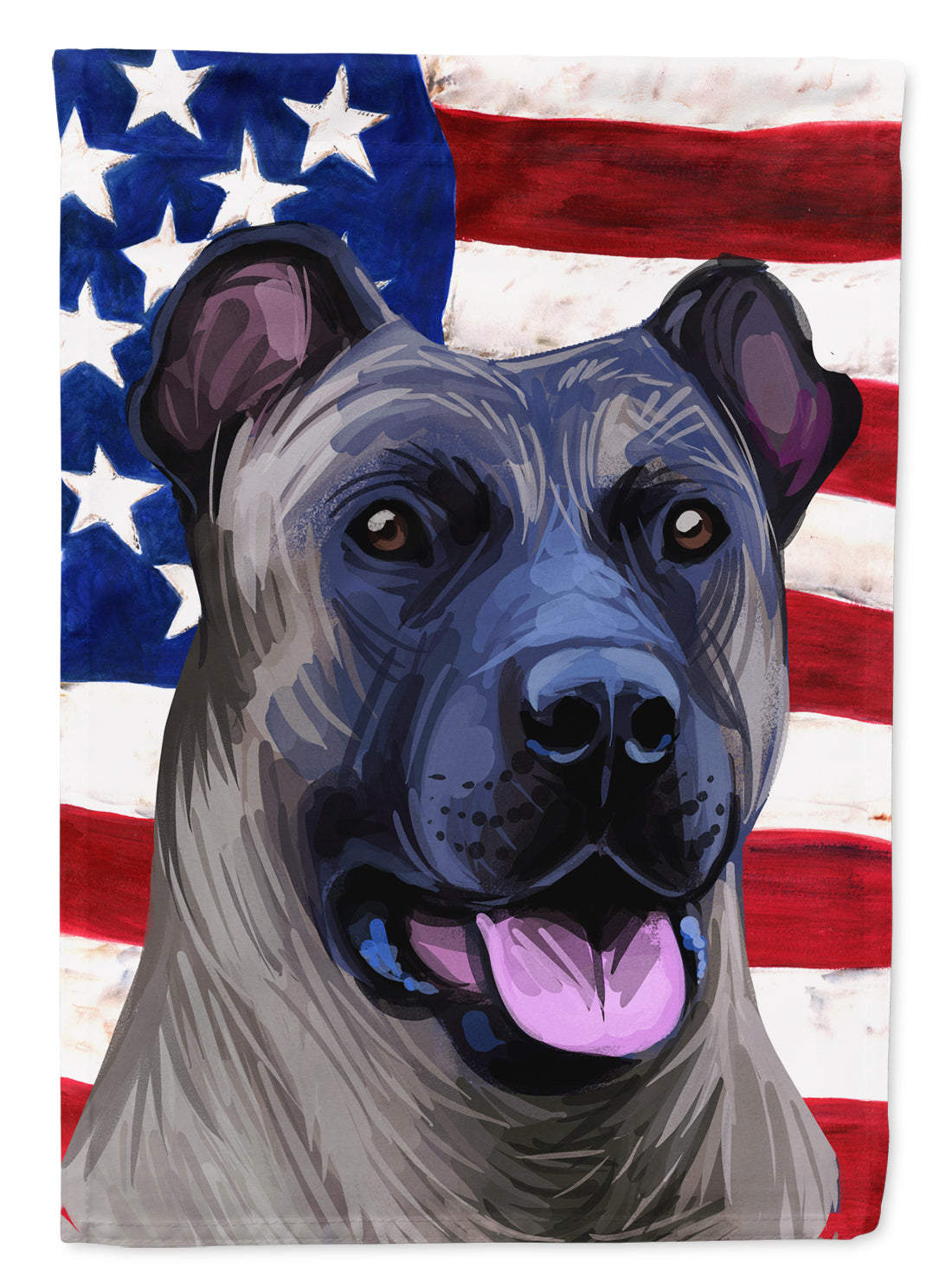 Cimarron Dog American Flag Flag Canvas House Size CK6491CHF  the-store.com.