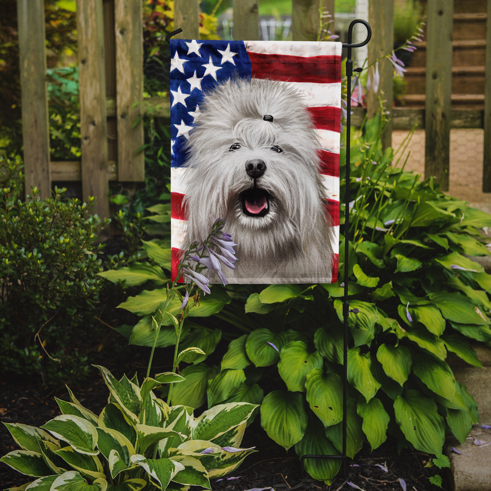 Coton de Tulear Dog American Flag Flag Garden Size CK6495GF  the-store.com.