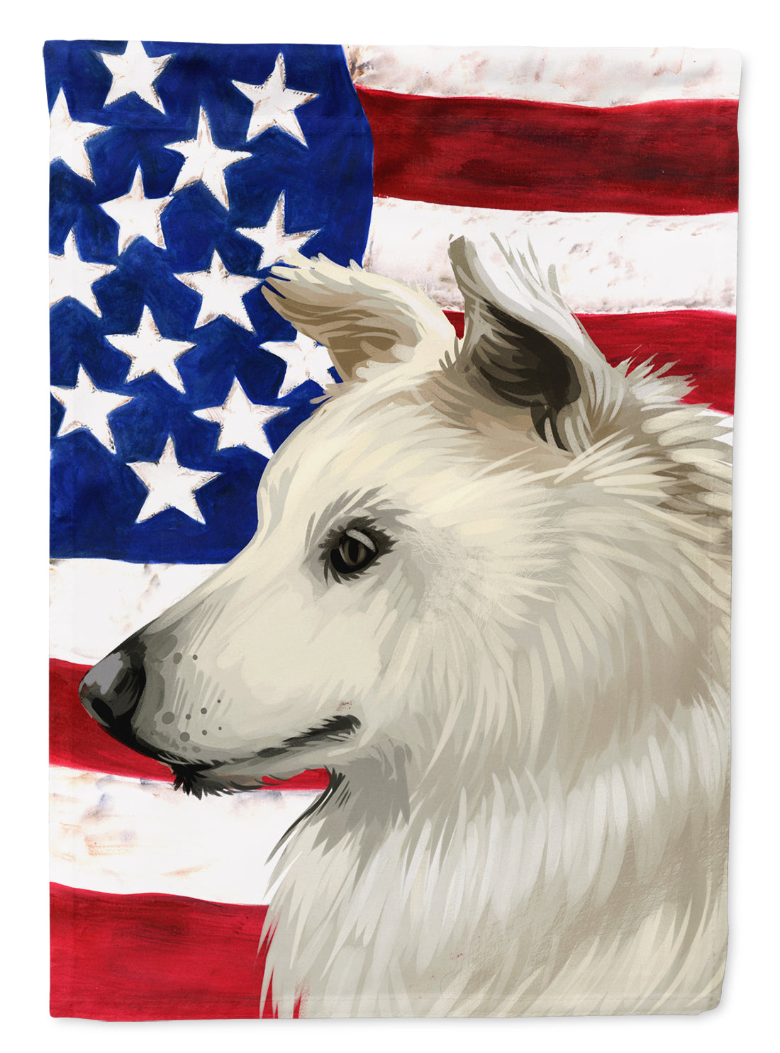 Cretan Hound Dog American Flag Flag Canvas House Size CK6496CHF  the-store.com.