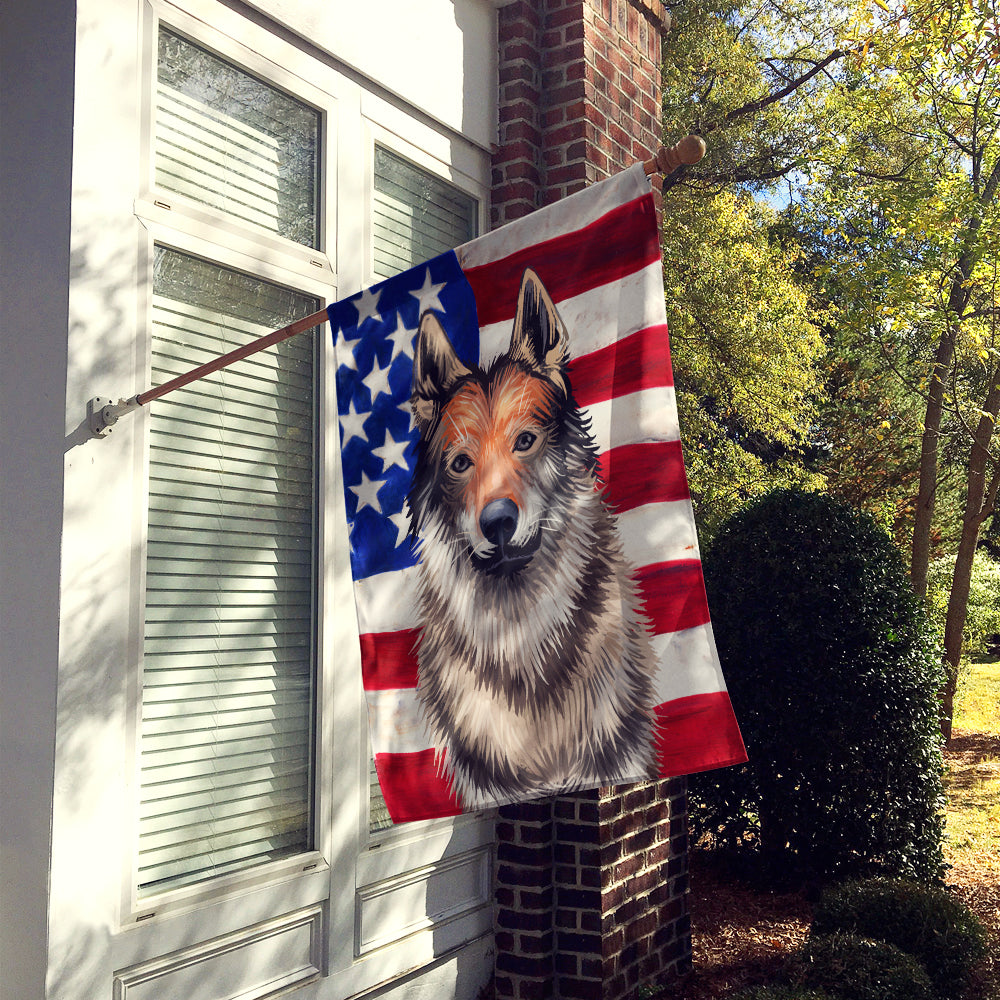 Czechoslovakian Wolfdog American Flag Flag Canvas House Size CK6499CHF  the-store.com.