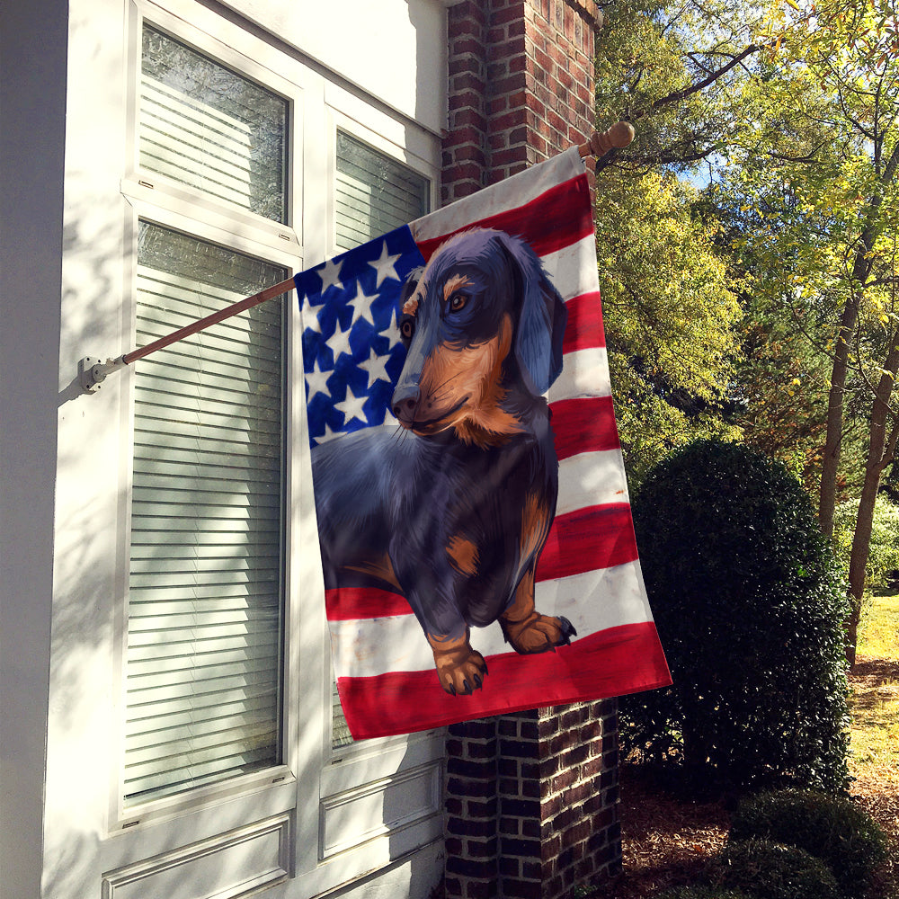 Dachshund Dog American Flag Flag Canvas House Size CK6500CHF  the-store.com.