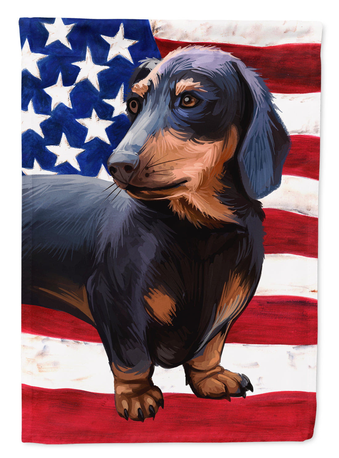 Dachshund Dog American Flag Flag Garden Size CK6500GF  the-store.com.