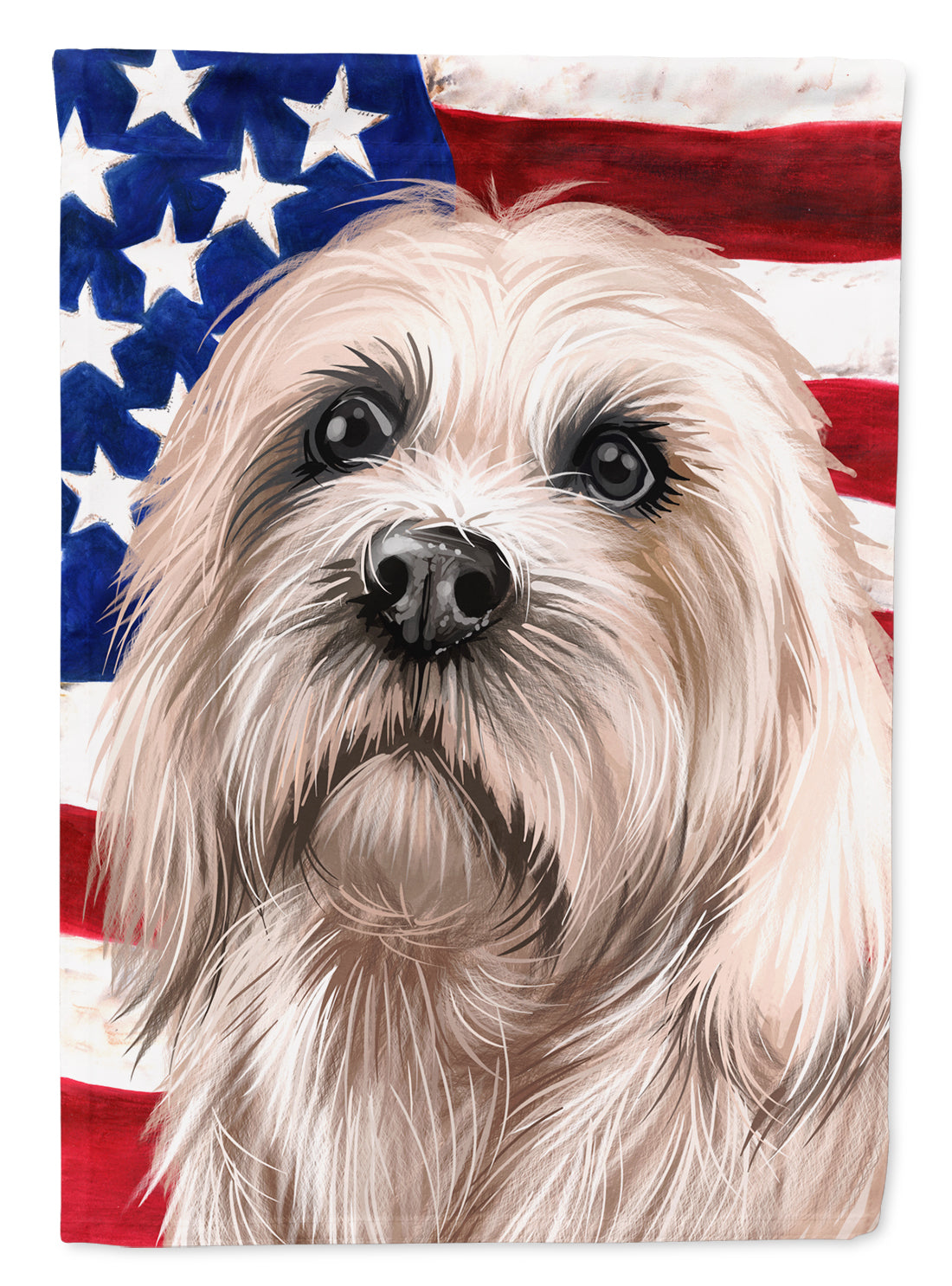 Dandie Dinmont Terrier American Flag Flag Garden Size CK6501GF  the-store.com.