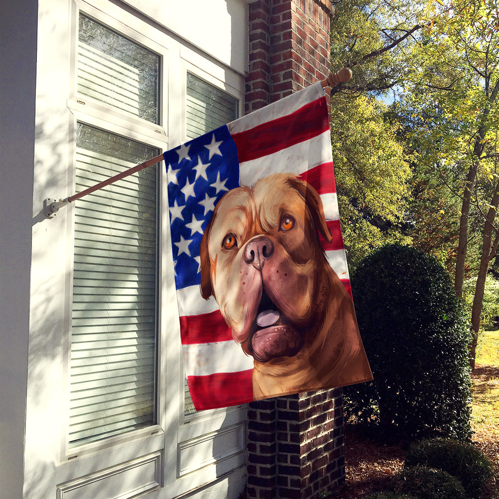 Dogue de Bordeaux Dog American Flag Flag Canvas House Size CK6505CHF  the-store.com.