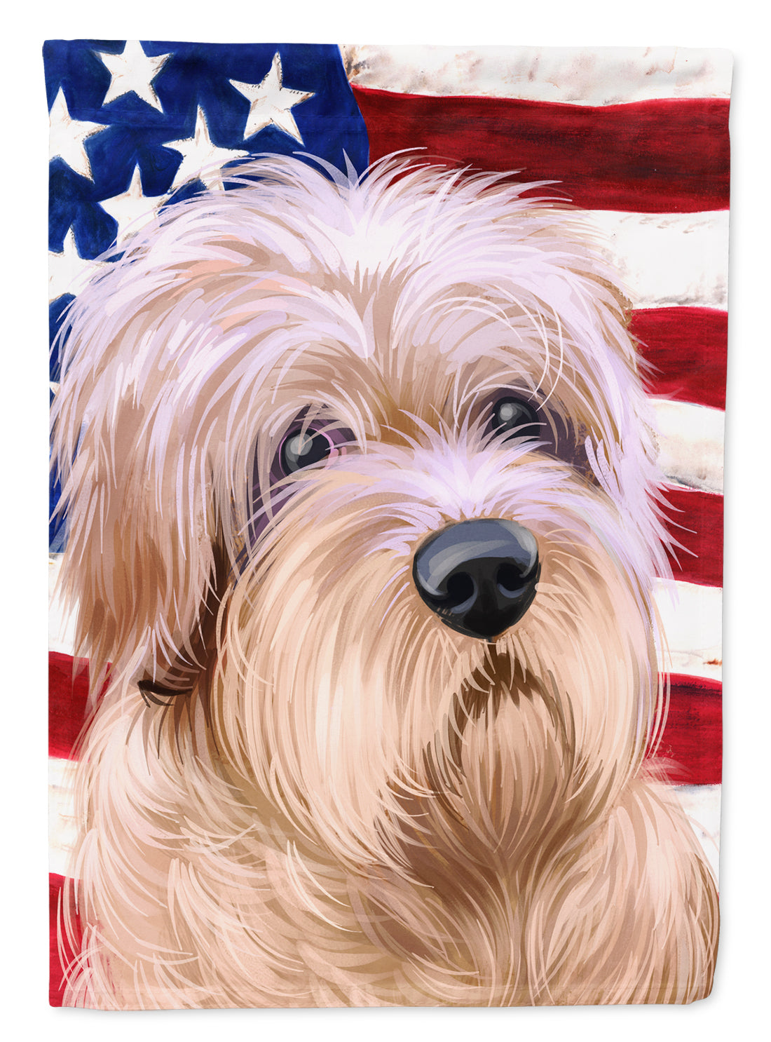 Dutch Smoushond Dog American Flag Flag Canvas House Size CK6508CHF  the-store.com.