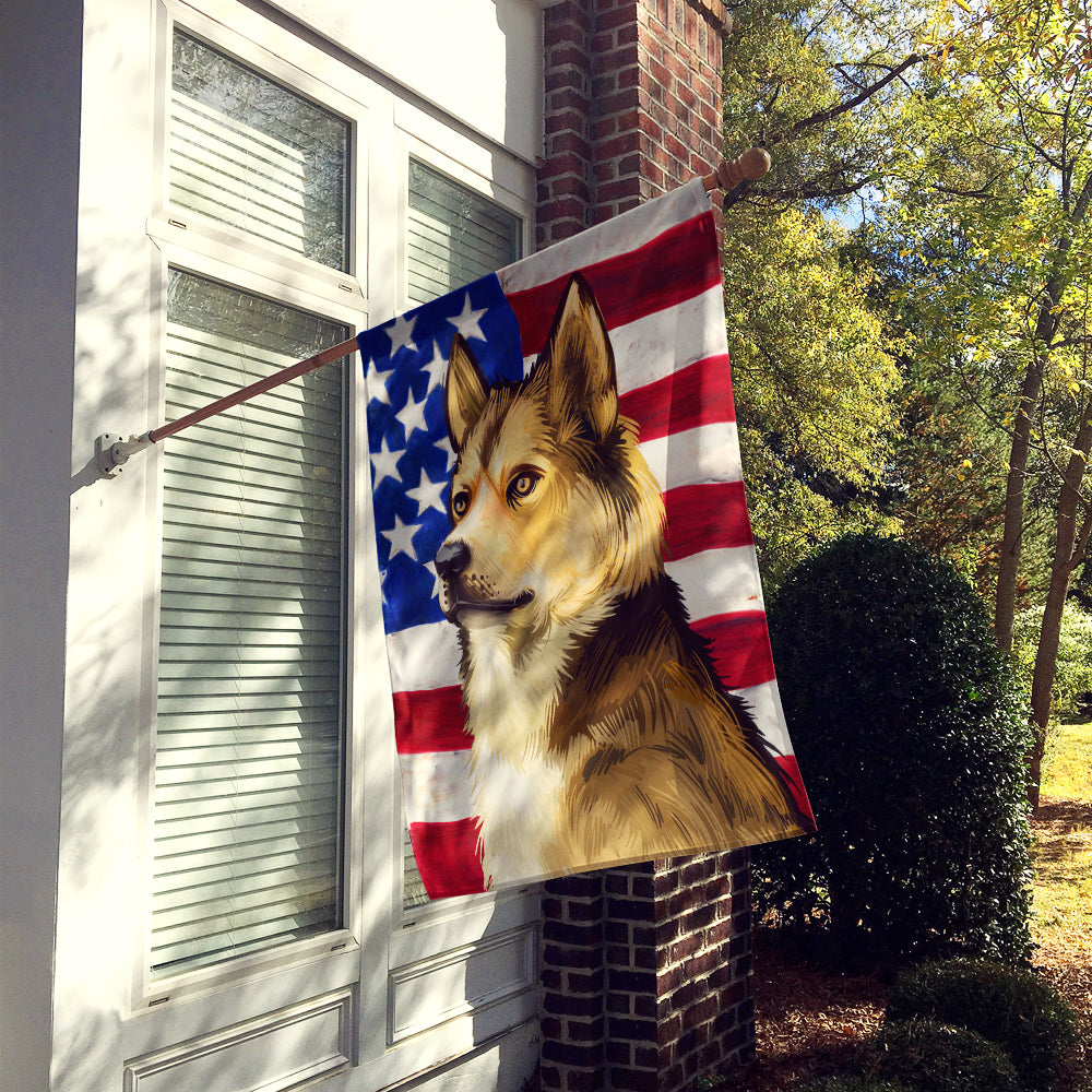 East Siberian Laika Dog American Flag Flag Canvas House Size CK6509CHF  the-store.com.