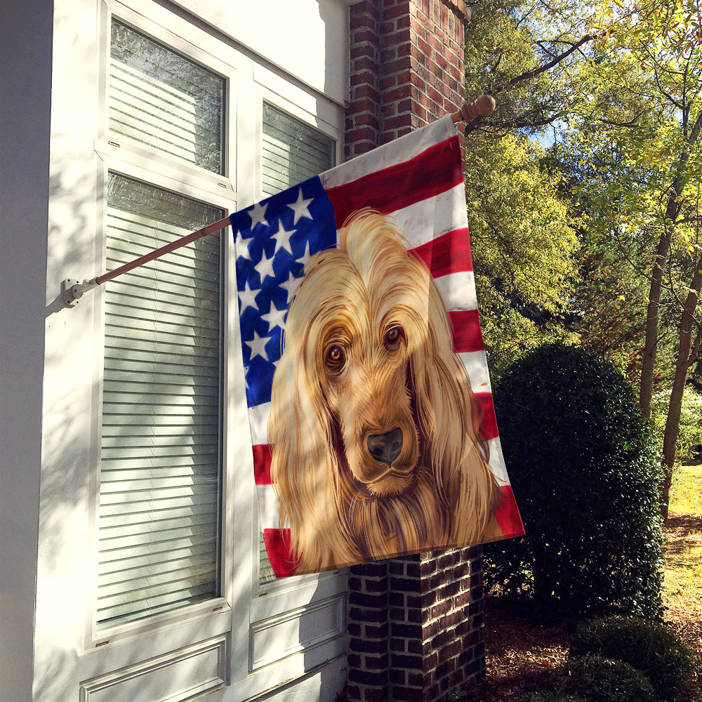 English Cocker Spaniel American Flag Flag Canvas House Size CK6511CHF  the-store.com.