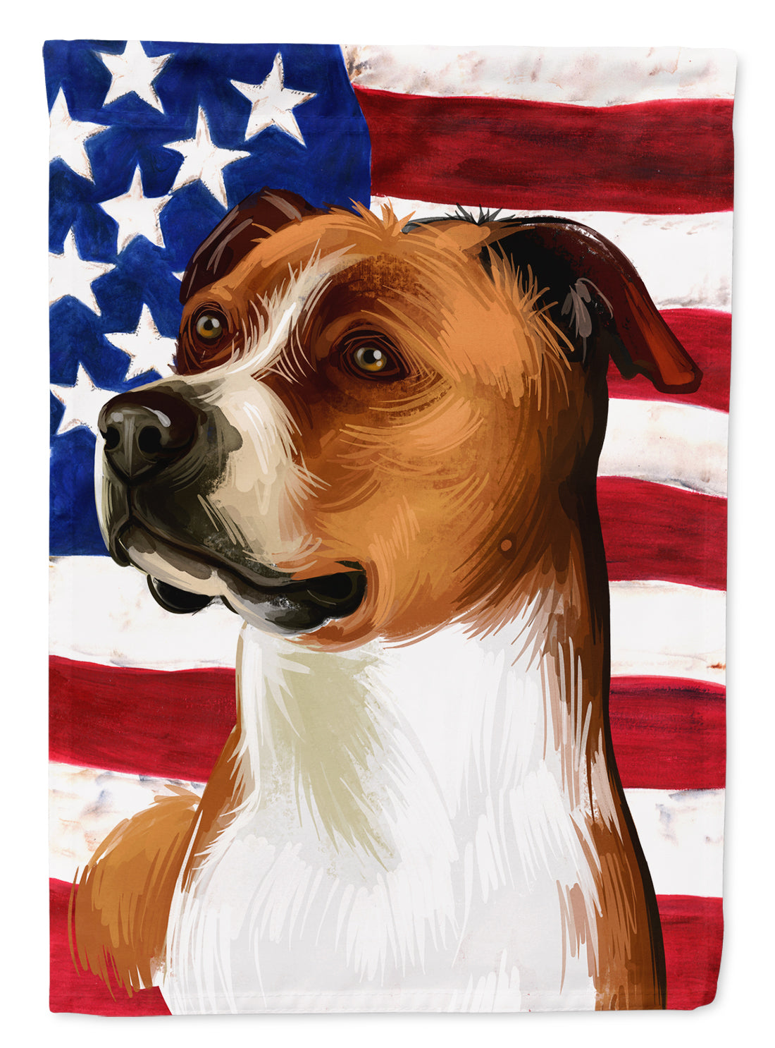 English Foxhound Dog American Flag Flag Canvas House Size CK6512CHF  the-store.com.