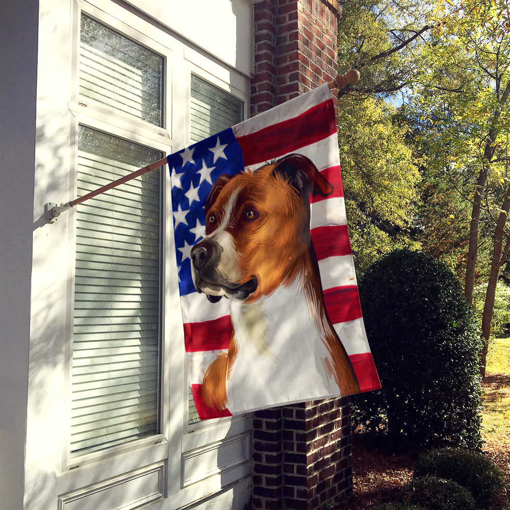 English Foxhound Dog American Flag Flag Canvas House Size CK6512CHF  the-store.com.