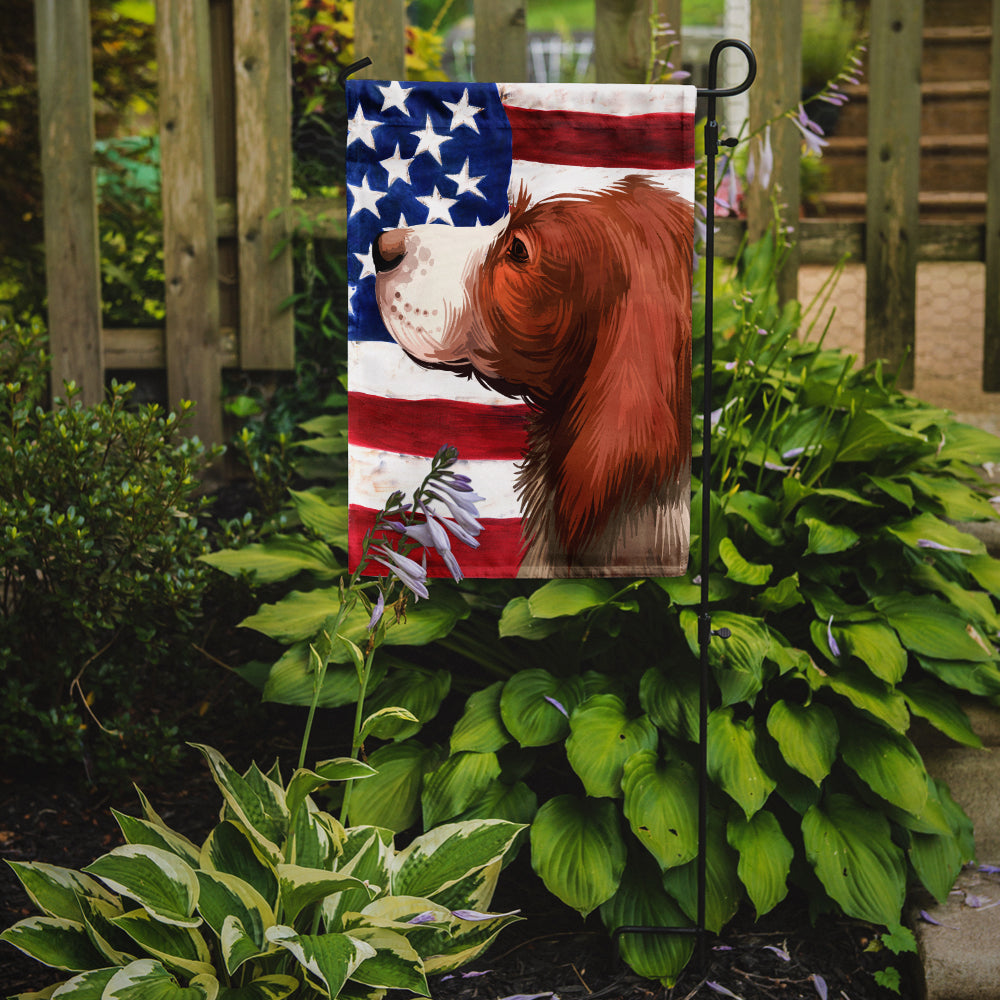 English Setter Dog American Flag Flag Garden Size CK6514GF  the-store.com.