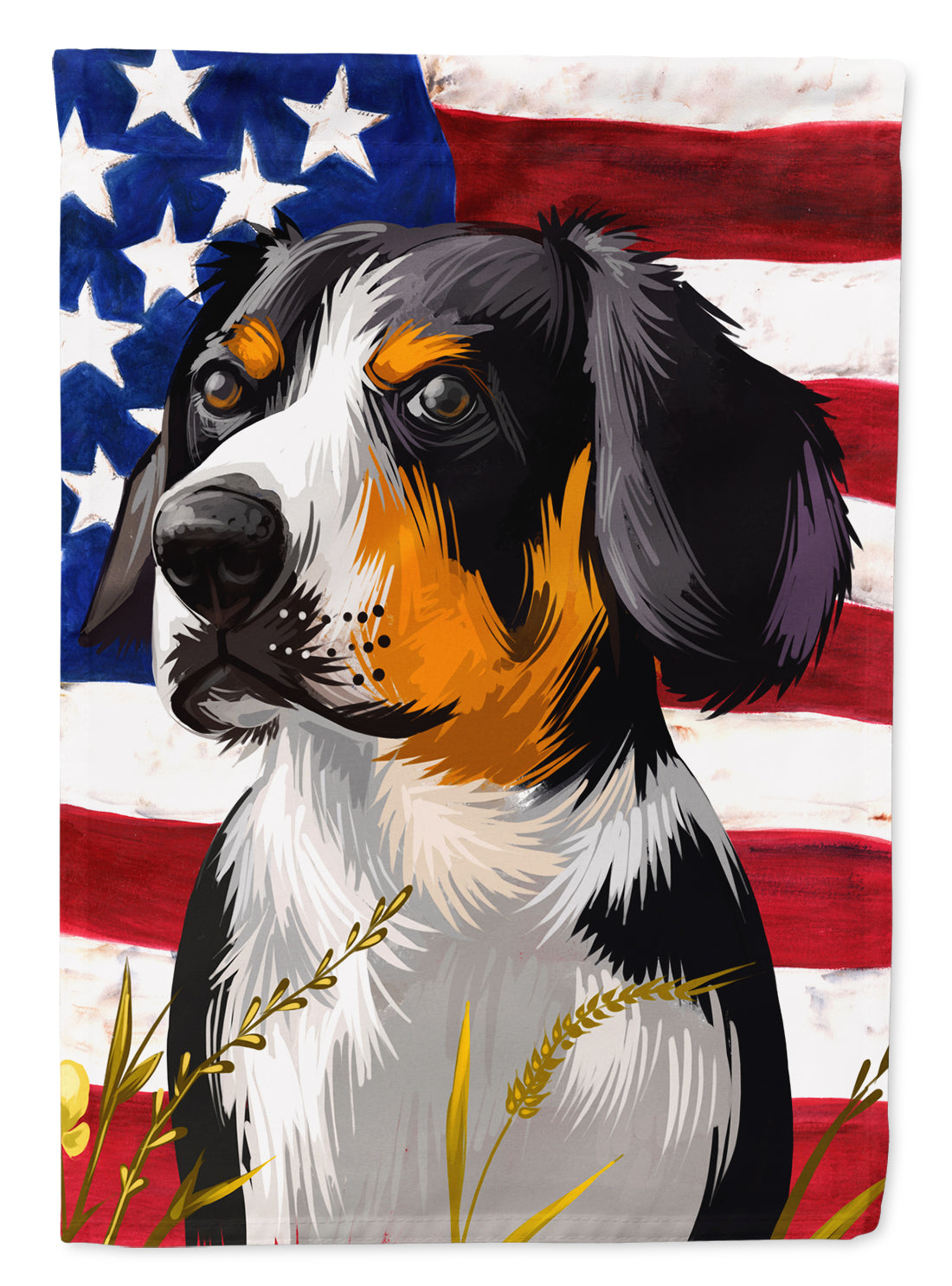 Entlebucher Mountain Dog American Flag Flag Garden Size CK6516GF  the-store.com.