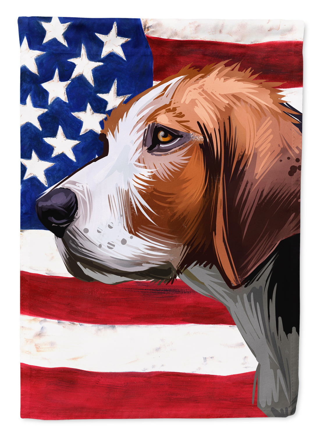 Finnish hound Dog American Flag Flag Canvas House Size CK6523CHF  the-store.com.