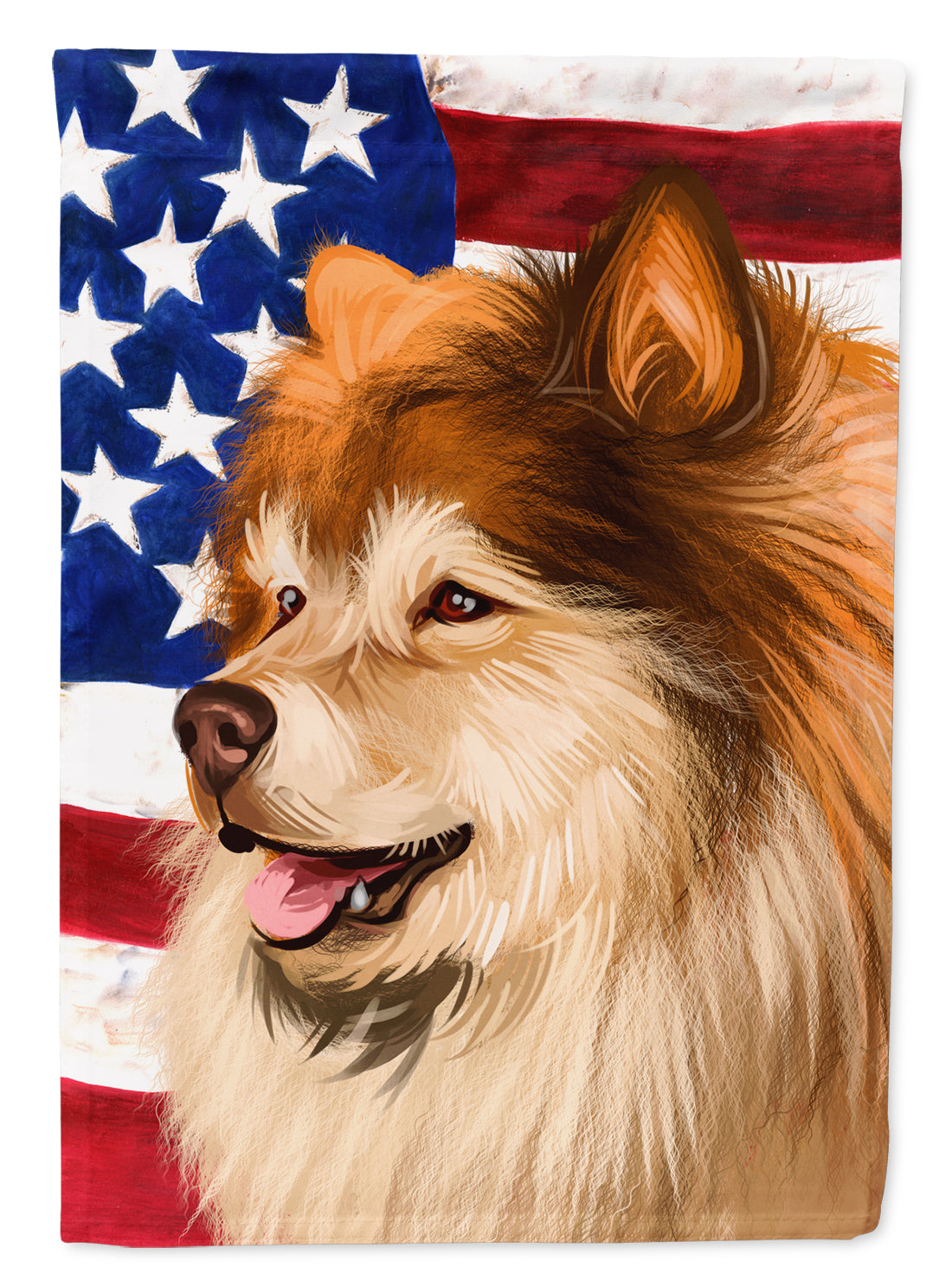 Finnish Lapphund Dog American Flag Flag Canvas House Size CK6524CHF  the-store.com.