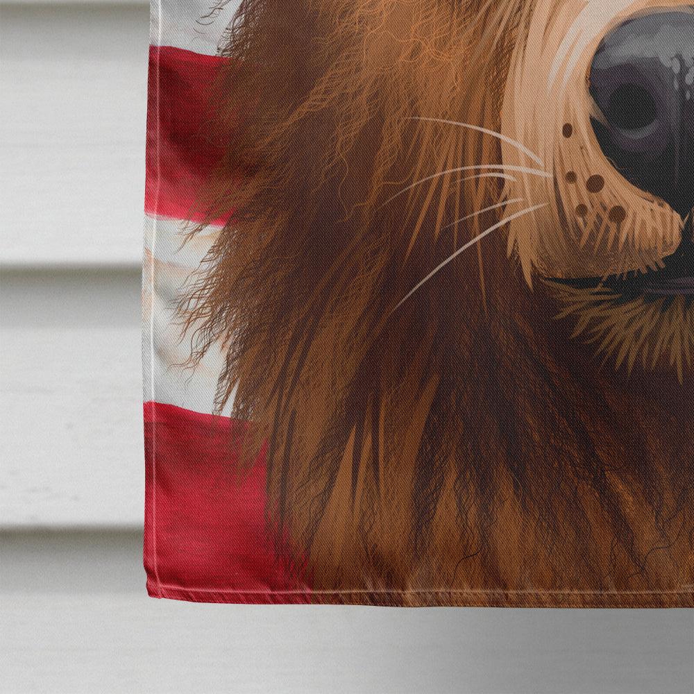 Finnish Spitz Dog American Flag Flag Canvas House Size CK6525CHF  the-store.com.