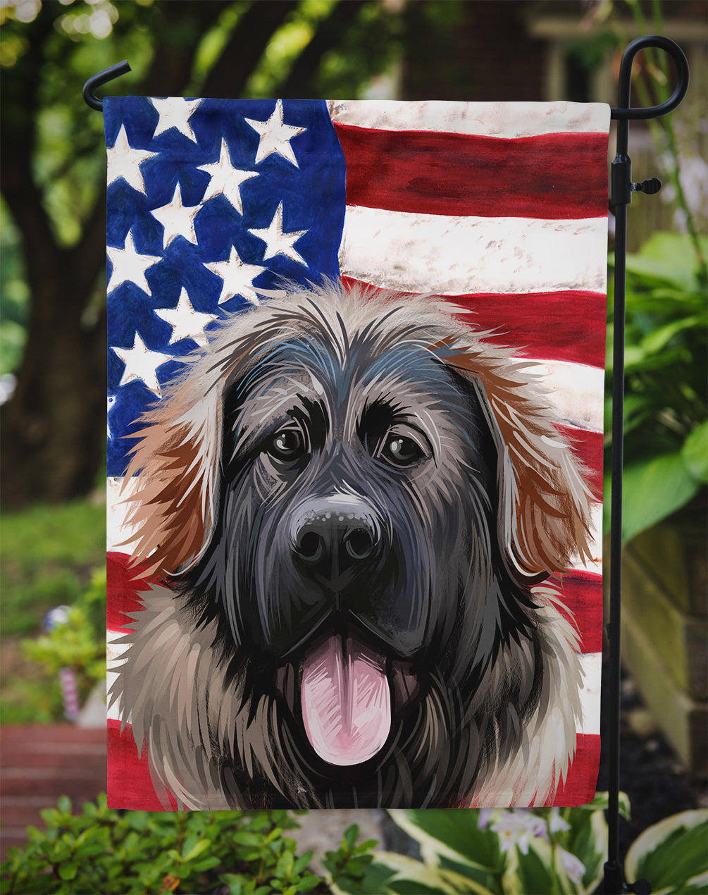 Georgian Shepherd Dog American Flag Flag Garden Size CK6532GF  the-store.com.