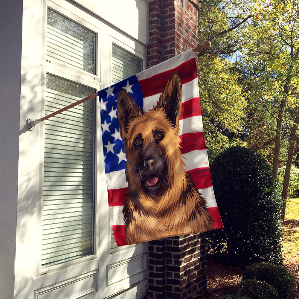 German Shepherd Dog American Flag Flag Canvas House Size CK6536CHF  the-store.com.