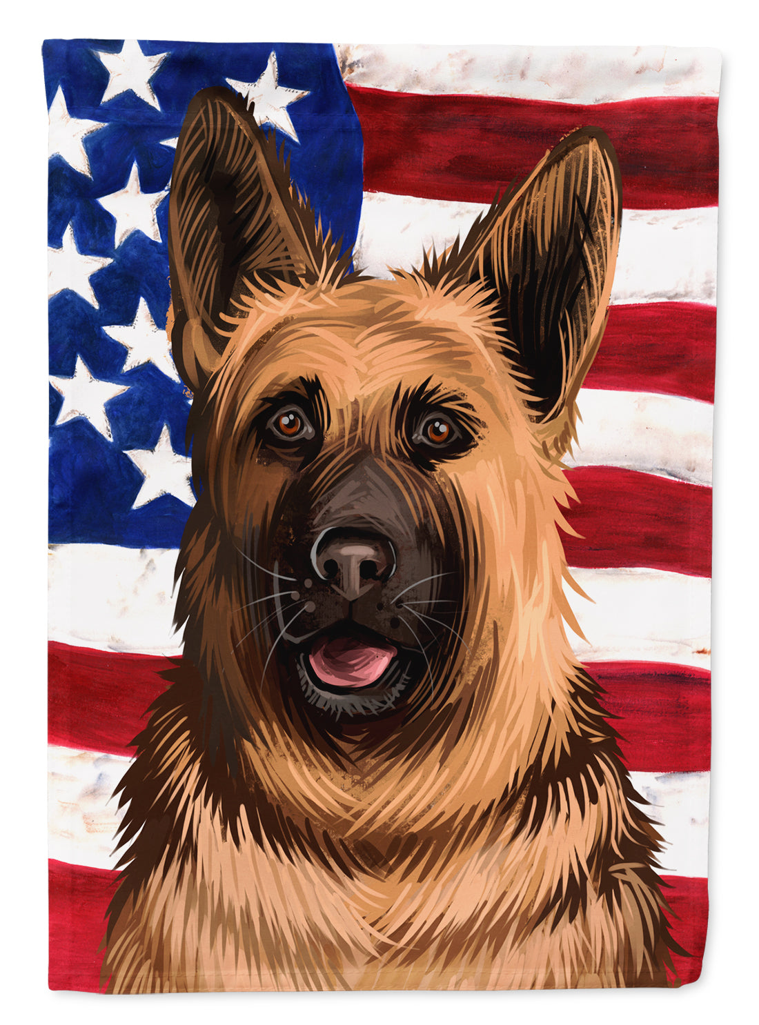 German Shepherd Dog American Flag Flag Garden Size CK6536GF  the-store.com.