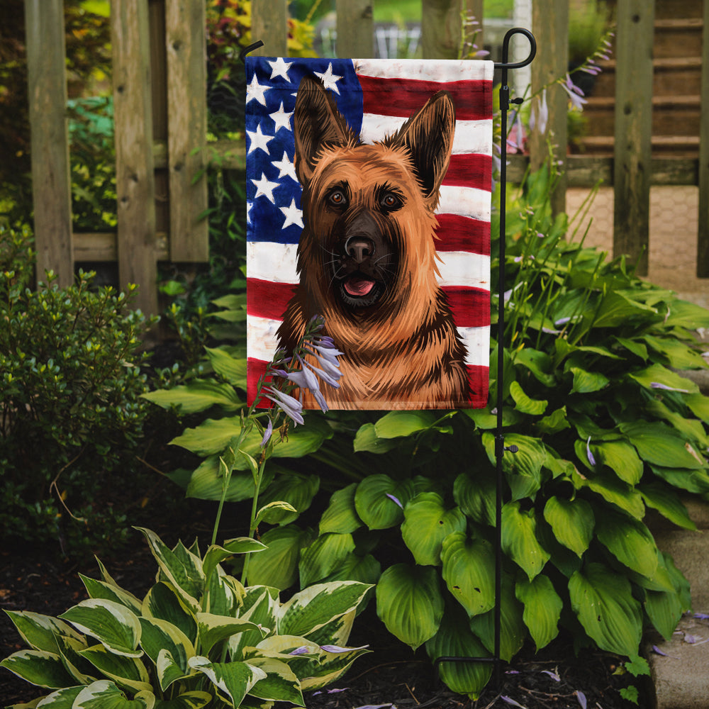 German Shepherd Dog American Flag Flag Garden Size CK6536GF  the-store.com.