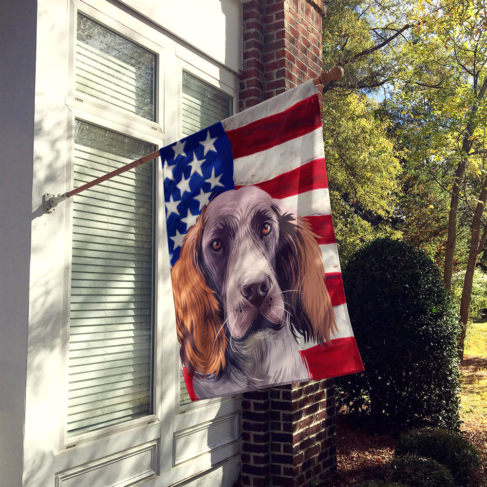 German Spaniel Dog American Flag Flag Canvas House Size CK6537CHF  the-store.com.