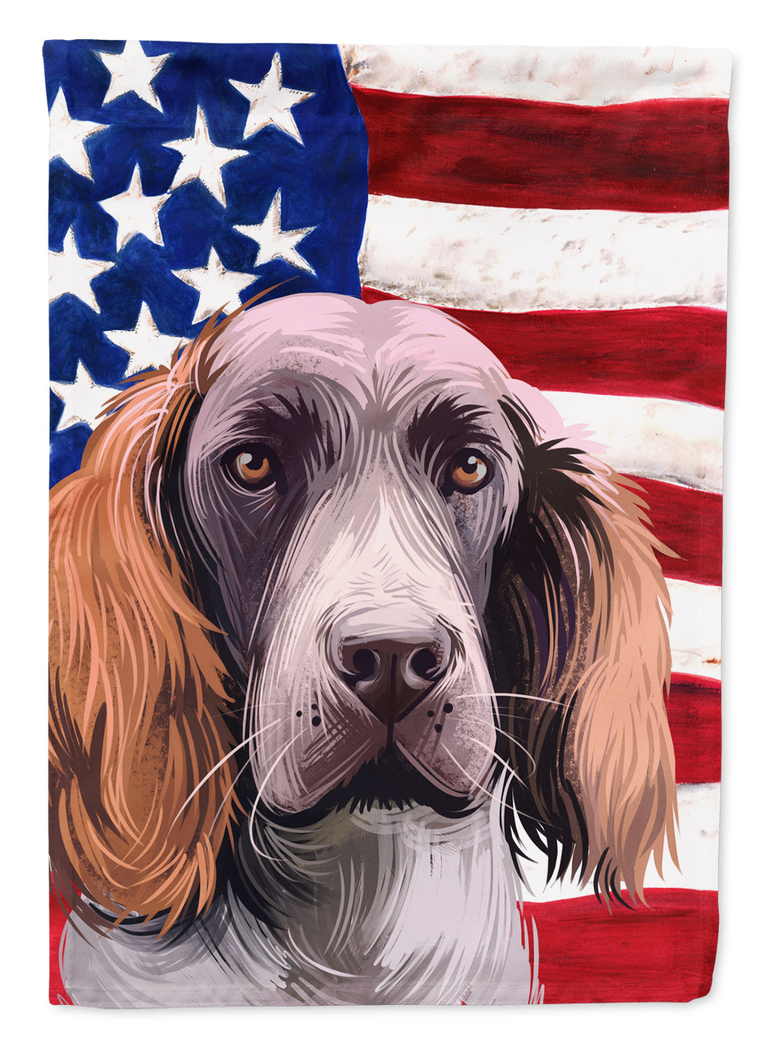 German Spaniel Dog American Flag Flag Canvas House Size CK6537CHF  the-store.com.