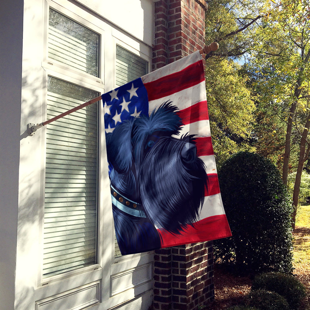 Giant Schnauzer Dog American Flag Flag Canvas House Size CK6540CHF  the-store.com.