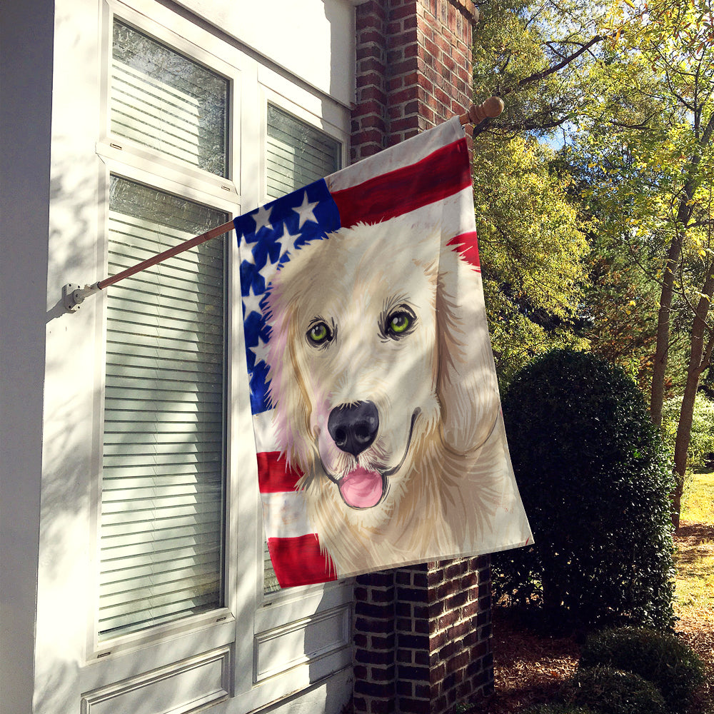 Golden Retriever Dog American Flag Flag Canvas House Size CK6542CHF  the-store.com.