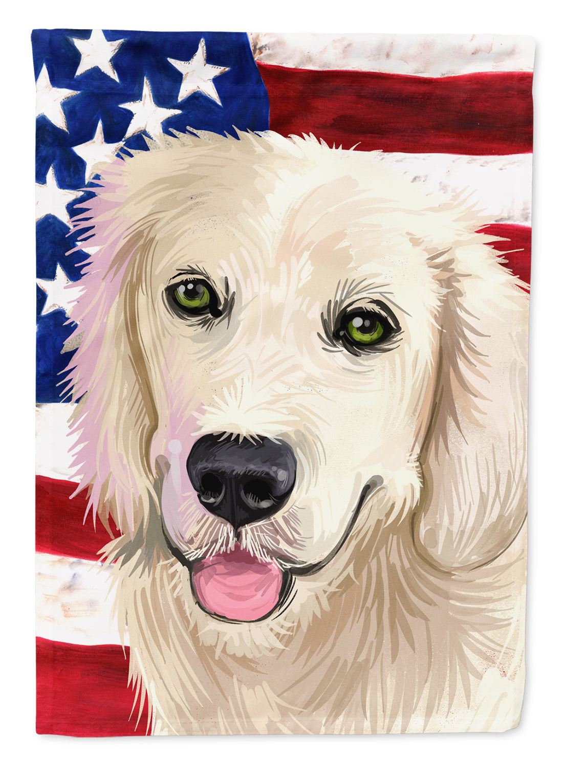 Golden Retriever Dog American Flag Flag Garden Size CK6542GF  the-store.com.