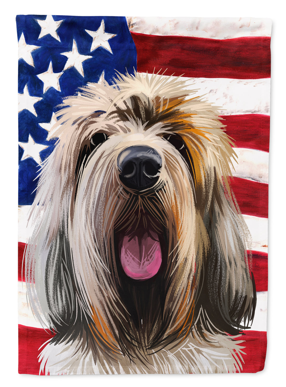 Grand Griffon Vendeen Dog American Flag Flag Canvas House Size CK6545CHF  the-store.com.