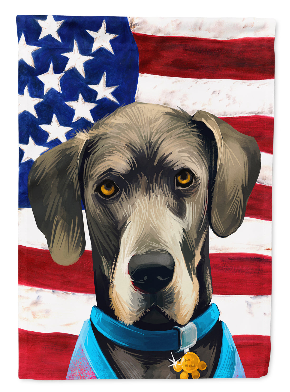 Great Dane Dog American Flag Flag Garden Size CK6546GF  the-store.com.