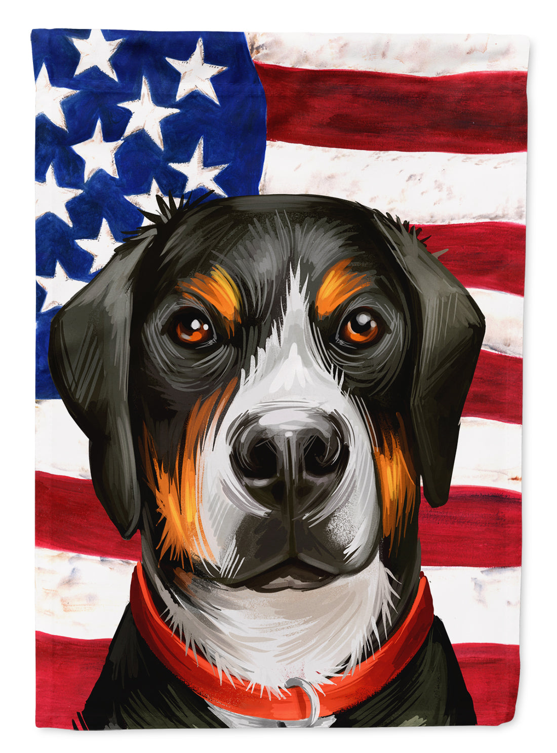 Greater Swiss Mountain Dog American Flag Flag Garden Size CK6548GF  the-store.com.