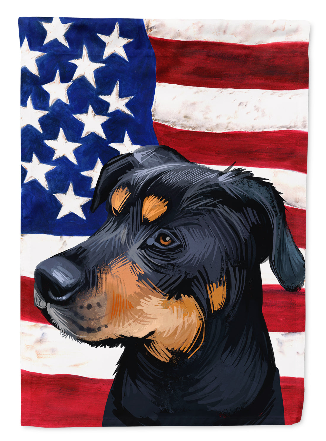 Greek Harehound Dog American Flag Flag Canvas House Size CK6549CHF  the-store.com.