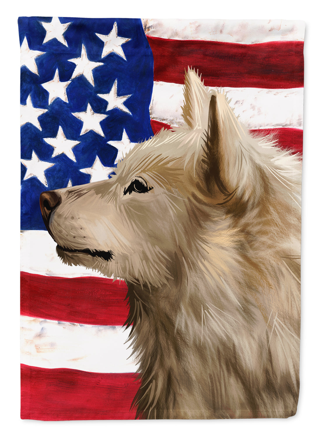 Greenland Dog American Flag Flag Canvas House Size CK6550CHF  the-store.com.