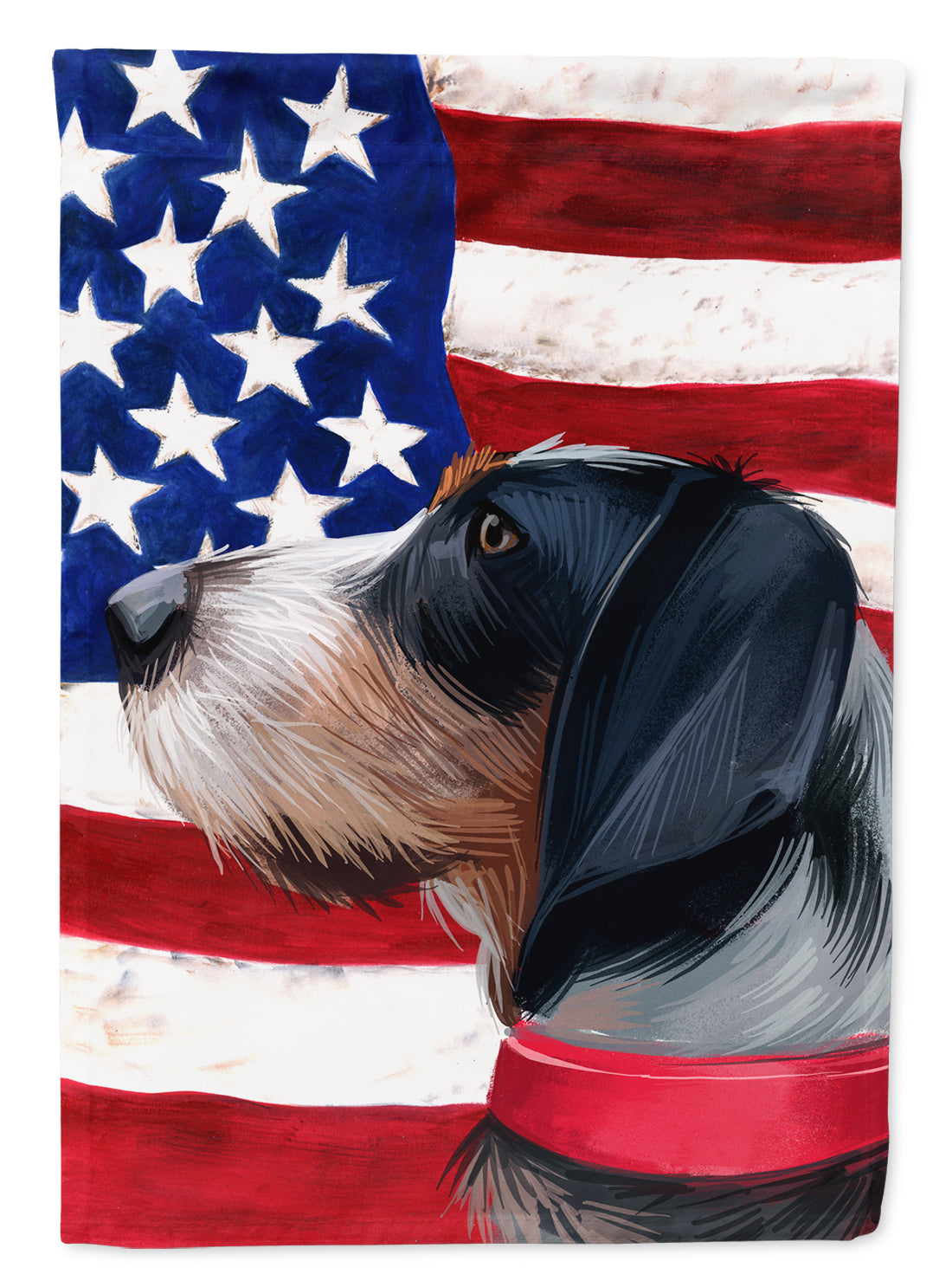 Griffon Bleu de Gascogne American Flag Flag Canvas House Size CK6551CHF  the-store.com.