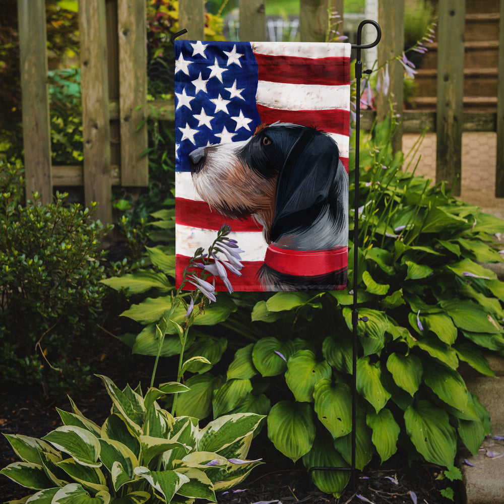 Griffon Bleu de Gascogne American Flag Flag Garden Size CK6551GF  the-store.com.