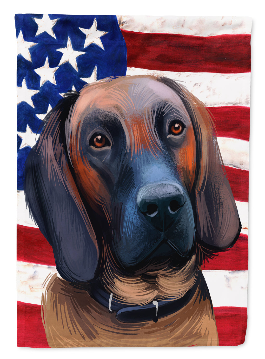 Hanover Hound Dog American Flag Flag Canvas House Size CK6557CHF  the-store.com.