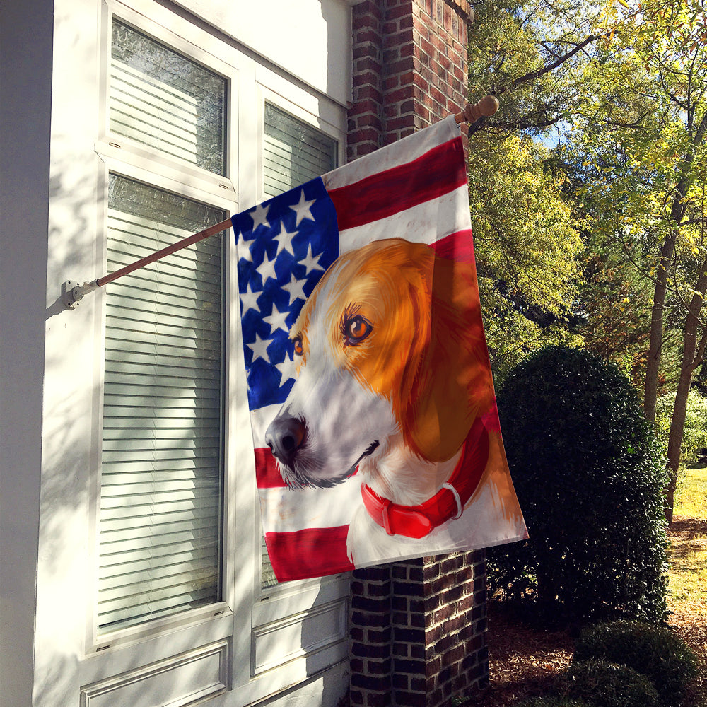 Harrier Dog American Flag Flag Canvas House Size CK6558CHF  the-store.com.