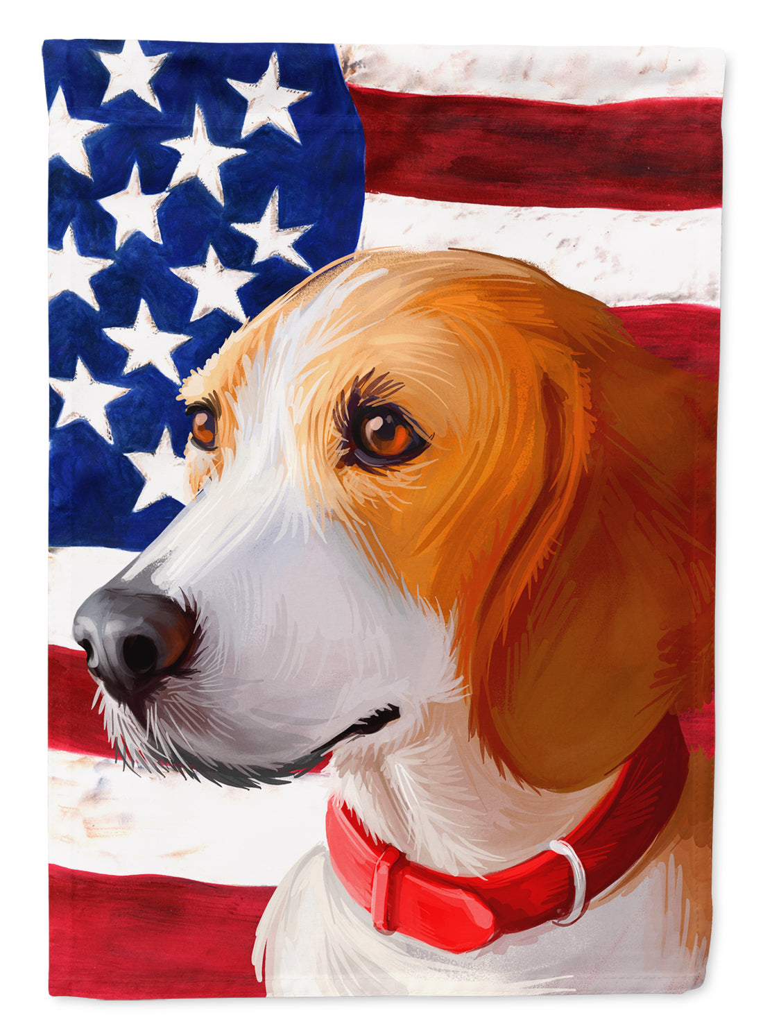 Harrier Dog American Flag Flag Garden Size CK6558GF  the-store.com.