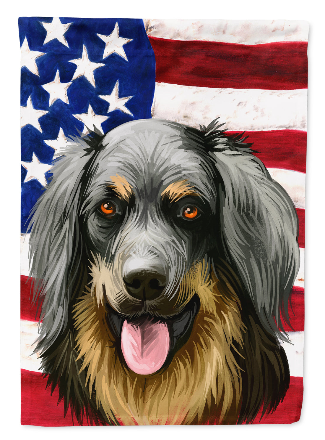 Hovawart Dog American Flag Flag Canvas House Size CK6561CHF  the-store.com.