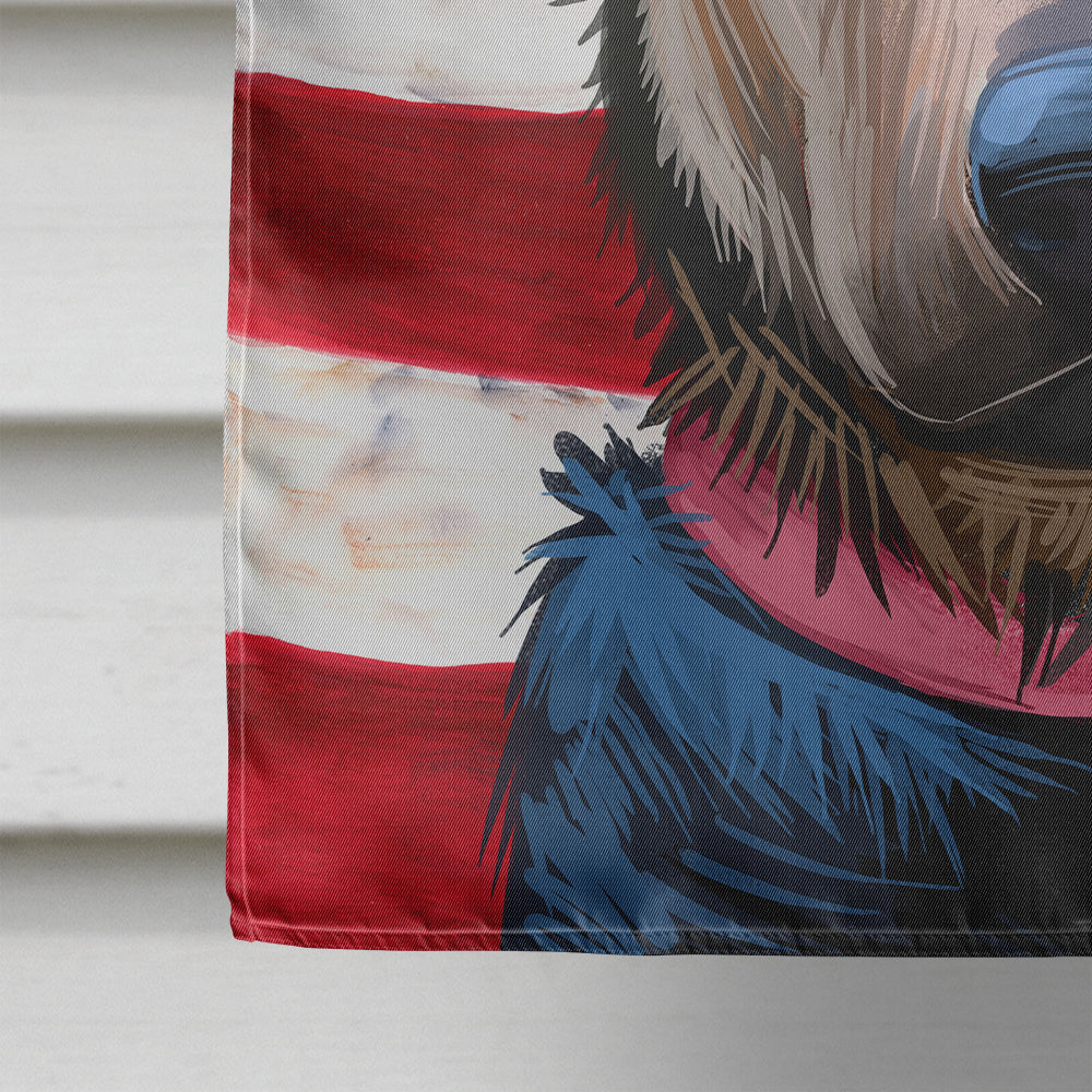 Huntaway Dog American Flag Flag Canvas House Size CK6562CHF  the-store.com.